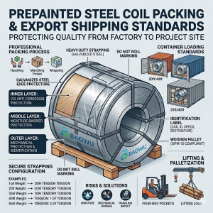 Prepainted Steel Coil Packing and Export Shipping Standards